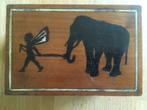 houten doosje jugendstil olifant, Ophalen of Verzenden