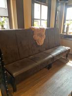 Bank groot hoge leuning grijs, Ophalen, Gebruikt, Vierpersoons of meer