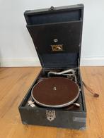 His Masters Voice Koffergrammofoon, Antiek en Kunst, Antiek | Tv's en Audio, Ophalen