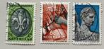 Nederland 1937 NVPH 293-95 gest, Postzegels en Munten, Ophalen of Verzenden, T/m 1940, Gestempeld