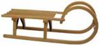 Sleeen ouderwetse houten krulslee 95 cm, Ophalen, Nieuw, Overige typen, Overige merken