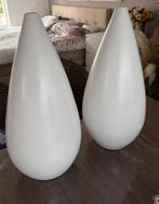 2 Grote vazen, Ophalen, Wit, 50 tot 75 cm