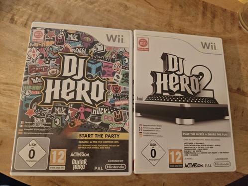DJ Hero 1 en 2 Wii, Spelcomputers en Games, Games | Nintendo Wii, Zo goed als nieuw, Muziek, 1 speler, Vanaf 3 jaar, Ophalen of Verzenden