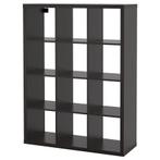 Ikea Kallax Kast - Zwartbruin - 112x147 cm, Ophalen, Gebruikt, 100 tot 150 cm, 25 tot 50 cm