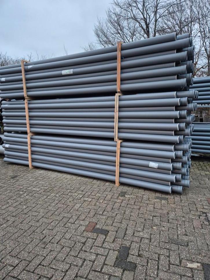 Pvc buizen 125mm sn8 met aangevormde manchet mof., Doe-het-zelf en Verbouw, Buizen en Afvoer, Nieuw, Afvoer, Pvc, 4 tot 6 meter