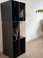 Retro LP vinyl platen box opberger bak, Kunststof, Ophalen of Verzenden, Zo goed als nieuw, Minder dan 150 cm