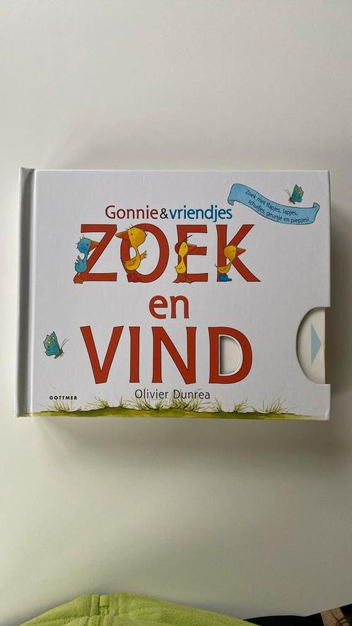 Gonnie & vriendjes: zoek en vind,  Olivier Dunrea (1-3 jaar), Boeken, Kinderboeken | Baby's en Peuters, Gelezen, Ophalen of Verzenden
