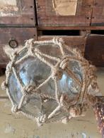 glazen drijfbal, drijver in net, Antiek en Kunst, Ophalen of Verzenden