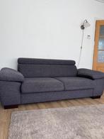 Moderne Feelings bank – Antraciet met verstelbare hoofdsteun, Ophalen, Gebruikt, 75 tot 100 cm, Rechte bank