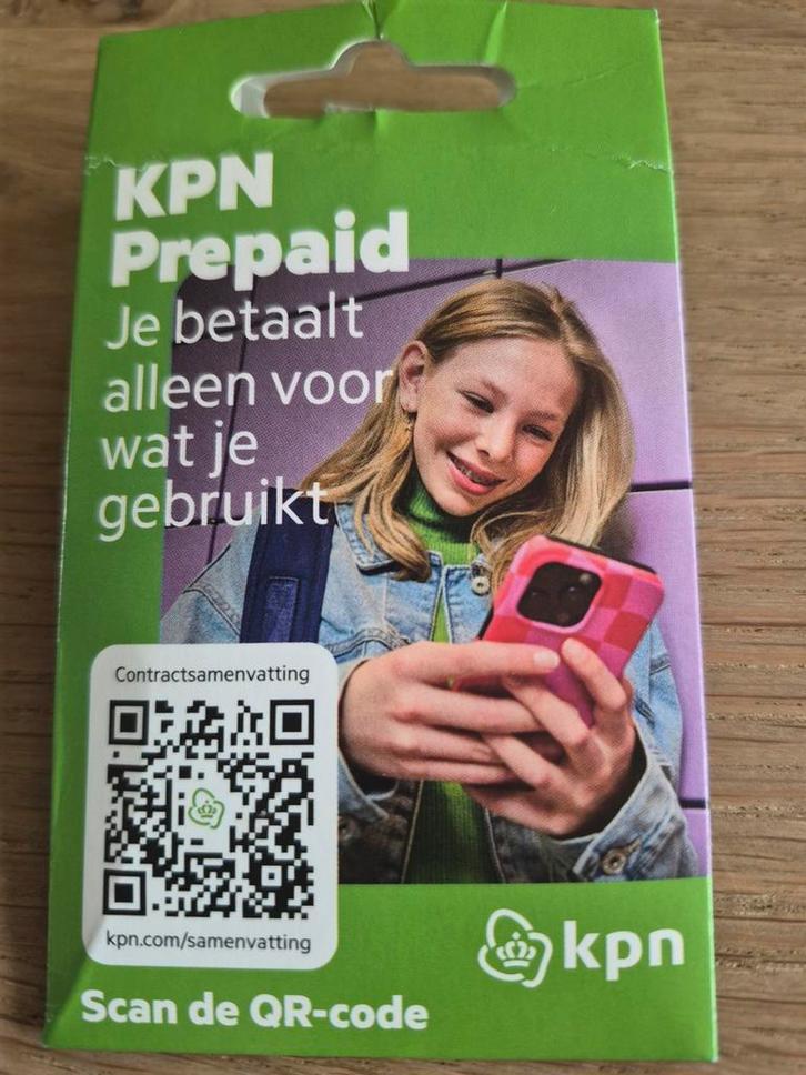 KPN Prepaid Simkaart - €10 tegoed - Nieuw!, Telecommunicatie, Prepaidkaarten en Simkaarten, Zo goed als nieuw, Prepaidkaart, KPN