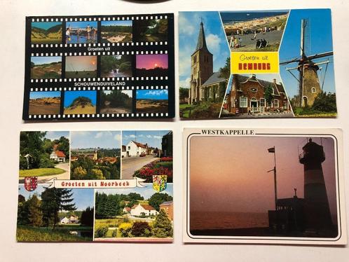4 Ansichtkaarten gelopen Zeeland C per stuk bieden, Verzamelen, Ansichtkaarten | Nederland, Gelopen, Zeeland, 1980 tot heden, Ophalen of Verzenden