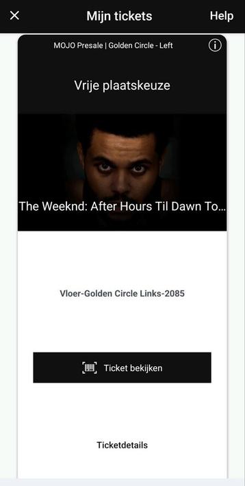 1x The weeknd Golden Circle! Zaterdag 18 Juli 2026 beschikbaar voor biedingen