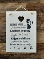 Schattig bord met katten tekst, Ophalen of Verzenden, Gebruikt