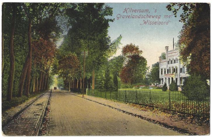 Hilversum, Gravelandscheweg met "Wisseloord", Verzamelen, Ansichtkaarten | Nederland, Gelopen, Noord-Holland, 1920 tot 1940, Verzenden