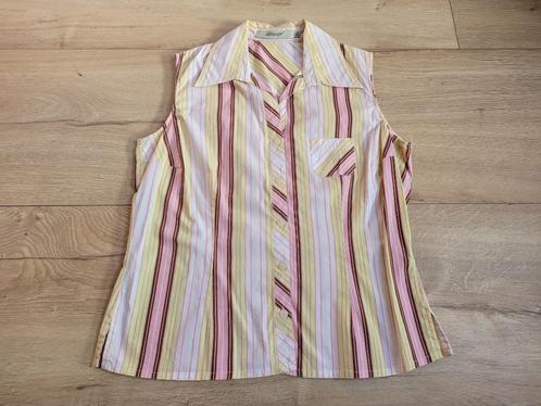 GORDION gekleurde gestreept mouwloze blouse maat XL ~ HB0001, Kleding | Dames, Blouses en Tunieken, Zo goed als nieuw, Maat 46/48 (XL) of groter