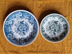 Balmoral porselein bord en bordje blauw en groen, Antiek en Kunst, Ophalen of Verzenden