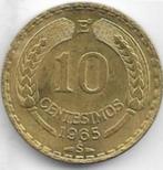 10  cent  1965  Chili. km.  191, Postzegels en Munten, Munten | Amerika, Ophalen of Verzenden, Zuid-Amerika, Losse munt