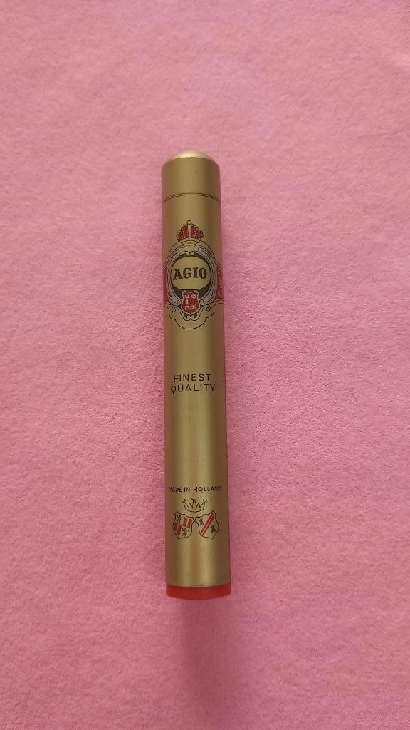 Vintage sigarenkoker Agio, Verzamelen, Rookartikelen, Aanstekers en Luciferdoosjes, Zo goed als nieuw, Tabaksdoos of Verpakking