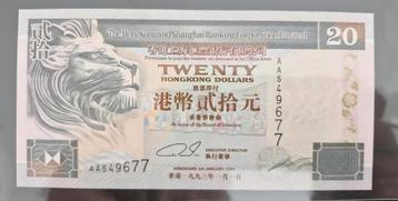 Hong-Kong 20 dollars 1993 UNC beschikbaar voor biedingen