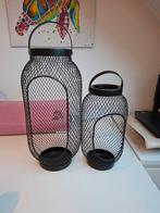 Ikea Windlichten Zwart - Set van 2, Ophalen, 25 tot 50 cm, Zwart, Zo goed als nieuw