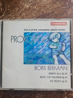 Prokofiev Piano Music Vol. 3 - Boris Berman (Chandos), Ophalen of Verzenden, Modernisme tot heden, Zo goed als nieuw, Kamermuziek
