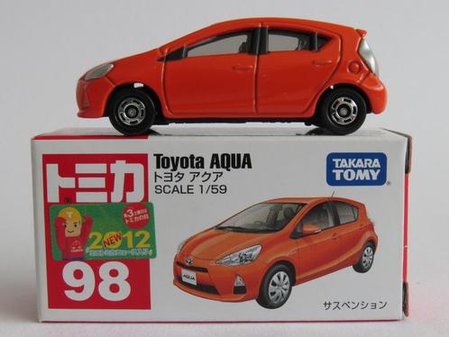 Tomica nr98 Toyota Aqua 1/59 3inch tomy, Hobby en Vrije tijd, Modelauto's | Overige schalen, Nieuw, Auto, Ophalen of Verzenden