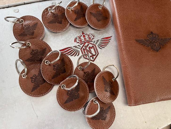 Vintage leren KLM items, Verzamelen, Luchtvaart en Vliegtuigspotten, Nieuw, Overige typen, Ophalen of Verzenden