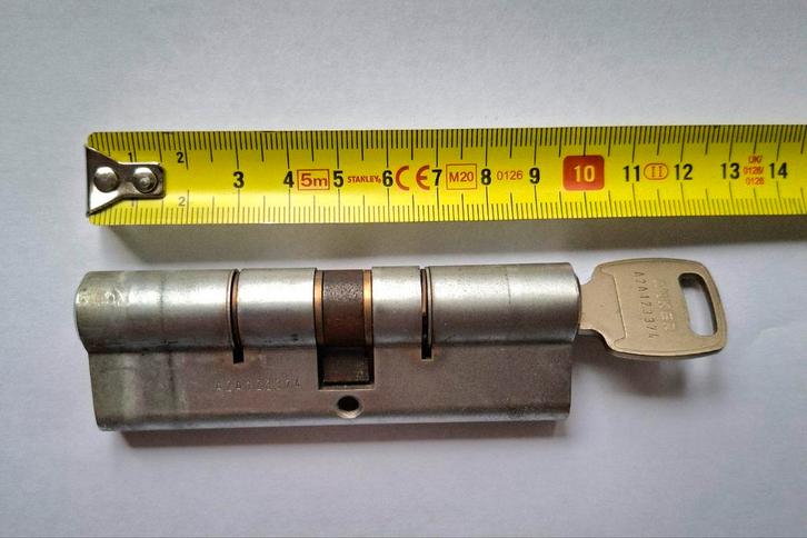 4x cilinderslot, deurcilinder, merk ANKER, Doe-het-zelf en Verbouw, Hang- en Sluitwerk, Zo goed als nieuw, Slot, Rvs, Verzenden