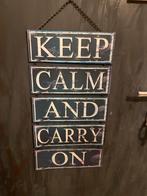 Keep Calm and Carry On Wanddecoratie, Ophalen of Verzenden, Zo goed als nieuw