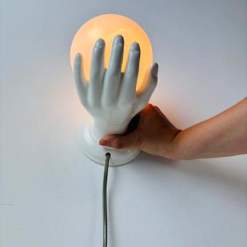 vintage mid century keramische Magic hand wandlamp beschikbaar voor biedingen