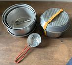 Vintage retro camping pannenset, Ophalen of Verzenden, Gebruikt