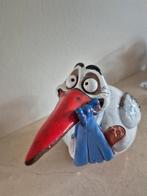 Design keramieken ooievaar met baby geboorte kraamcadeau, Antiek en Kunst, Ophalen of Verzenden