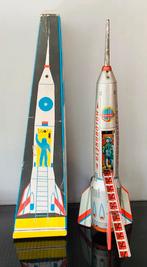 Vintage zeldzame blikken Elzett Müvek Space Moon Rocket OVP, Antiek en Kunst, Antiek | Speelgoed, Ophalen