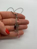 X249 Prachtige zilveren Fossil ketting met hangers, Sieraden, Tassen en Uiterlijk, Kettingen, Verstelbaar, Ophalen of Verzenden