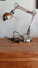 Bureaulamp zilver, Minder dan 50 cm, Gebruikt, Ophalen of Verzenden, Metaal