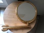 Messing badkamer spiegel, Huis en Inrichting, Woonaccessoires | Spiegels, Ophalen of Verzenden, Gebruikt, Rond