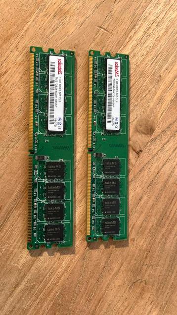 2x 1GB DDR2 geheugen (takeMS) RAM 667mhz CL5 beschikbaar voor biedingen