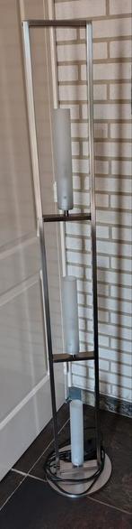 Rvs staande dimbare vloerlamp, Ophalen, Gebruikt, 100 tot 150 cm, Metaal