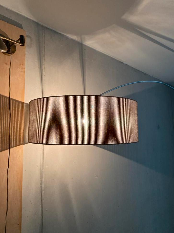 Mooie Booglamp met Stoffen Kap, Huis en Inrichting, Lampen | Vloerlampen, Zo goed als nieuw, 150 tot 200 cm, Stof, Ophalen