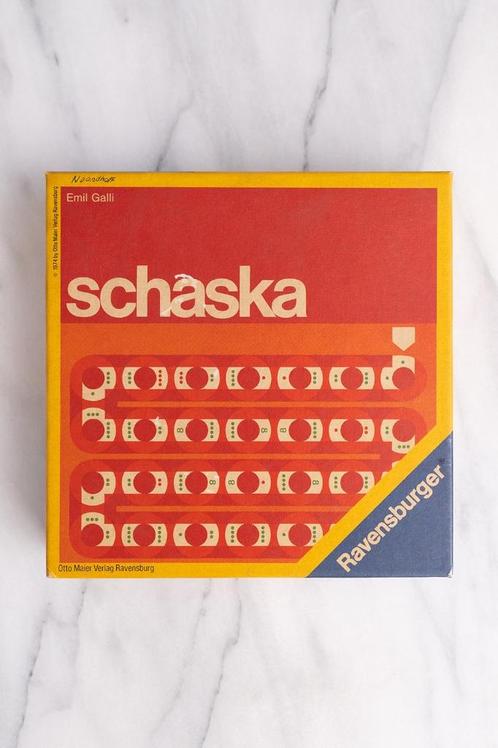 Vintage Schaska Bordspel (Compleet), Hobby en Vrije tijd, Gezelschapsspellen | Bordspellen, Gebruikt, Een of twee spelers, Reisspel