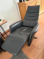 Relax fauteuil zwart leer merk  gealux, Huis en Inrichting, Fauteuils, Ophalen, Gebruikt, Minder dan 75 cm, Leer