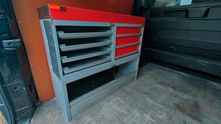 Bedrijfswageninrichting Wurth met lades en grote onderbak, Auto diversen, Autogereedschap, Gebruikt, Ophalen