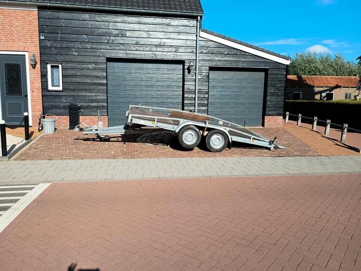 Te koop 2700 kilo hydraulisch kantelbare transporter 4x182, Auto diversen, Aanhangers en Bagagewagens, Zo goed als nieuw, Ophalen