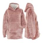 NIEUW roze fleece kids (kinder) hoodie one size, Ophalen of Verzenden, Nieuw, Meisje