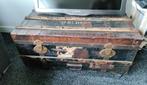 Antieke scheepskist kist met patina op wielen! Stoer retro, Minder dan 50 cm, 75 tot 100 cm, Gebruikt, Ophalen