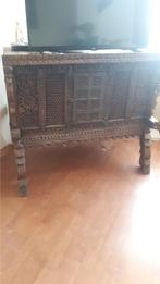 Handgemaakte Indiase Kast, Ophalen of Verzenden, Zo goed als nieuw, 25 tot 50 cm, Teakhout