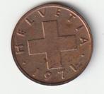 1  rappen  1971  Zwitserland. km. 46  ( 0,50  euro ), Postzegels en Munten, Munten | Europa | Niet-Euromunten, Ophalen of Verzenden