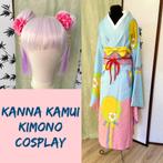 Kanna Kamui kimono cosplay full costume + wig size L, Ophalen of Verzenden