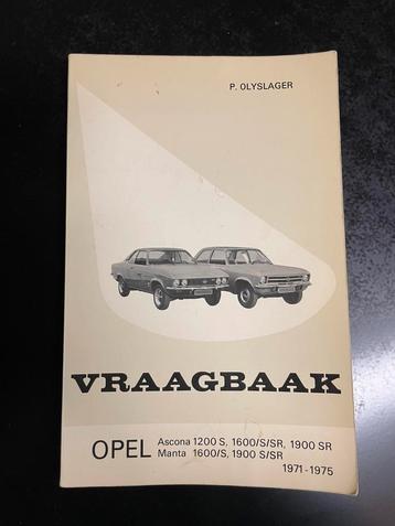 vraagbaak Opel Ascona & Manta 1971 - 1975 Olyslager beschikbaar voor biedingen