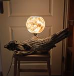 Landelijke tafellamp van drijfhout, Stoer sober robuust landelijk drijfhout, Nieuw, Ophalen of Verzenden, Minder dan 50 cm